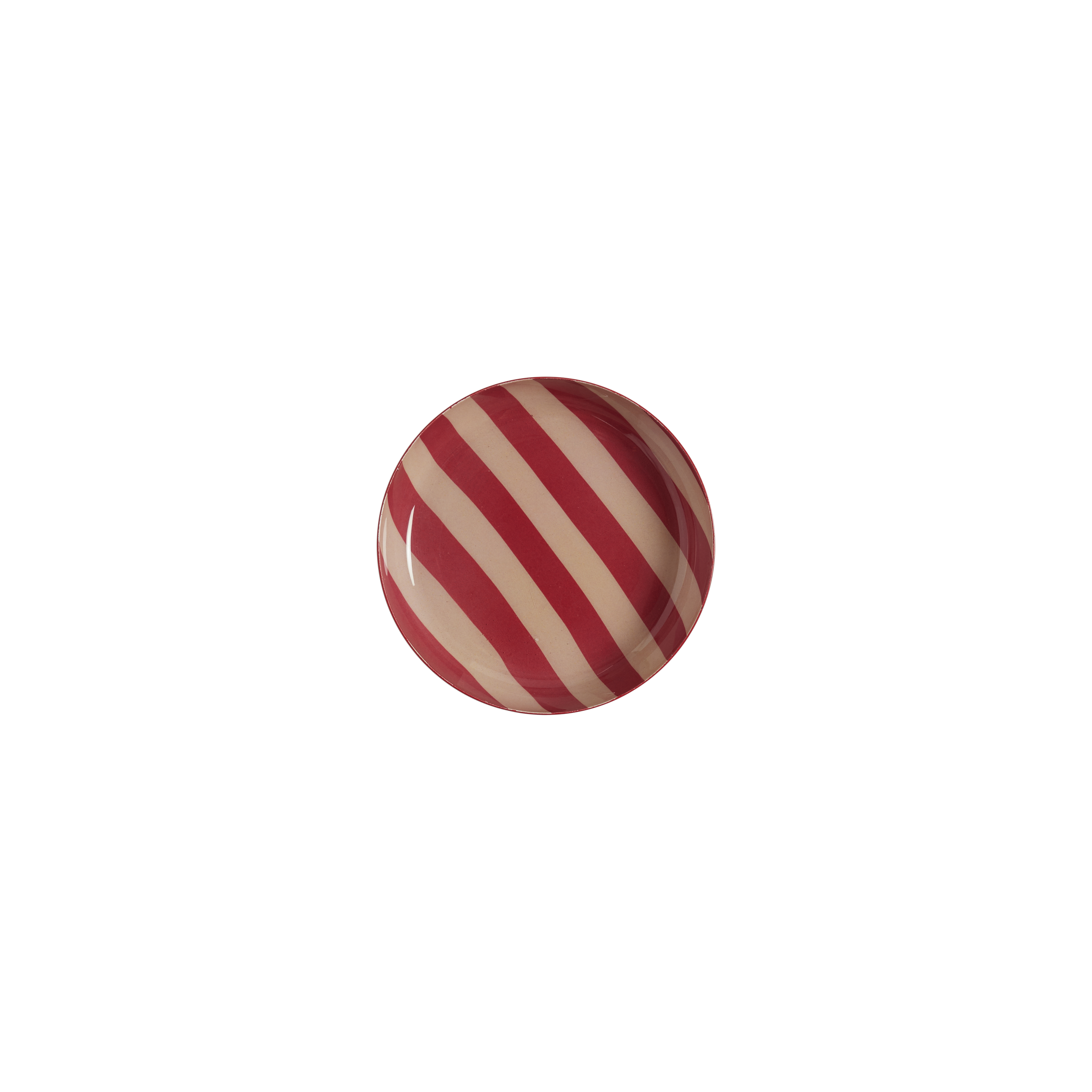 Dienblad Rond 10 cm - Bordeaux Strepen