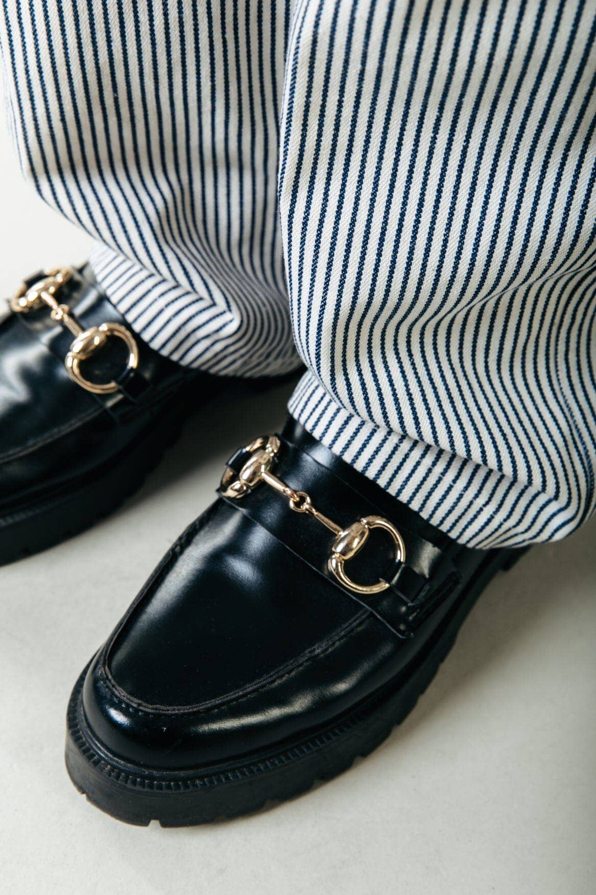 Gestreepte Werkbroek Kensi - Donker Marineblauw