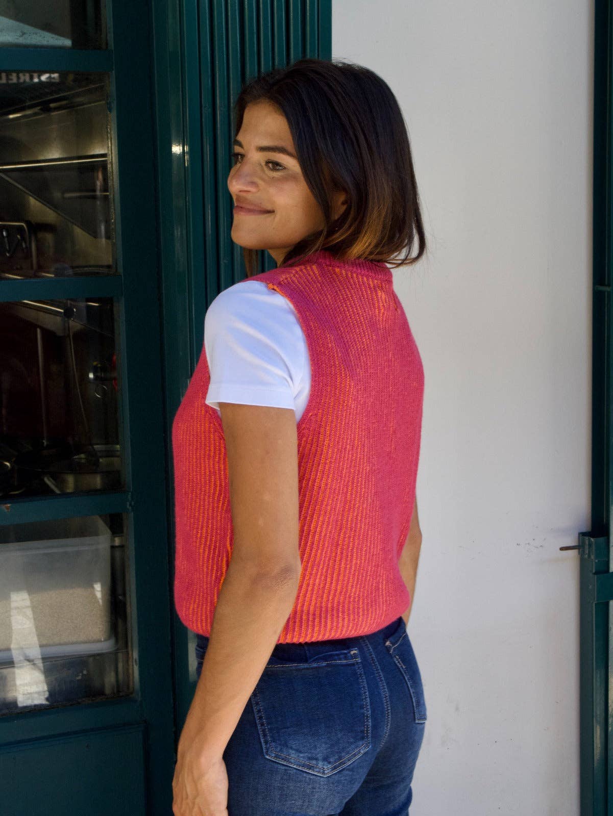 Vest Rita - Roze Oranje