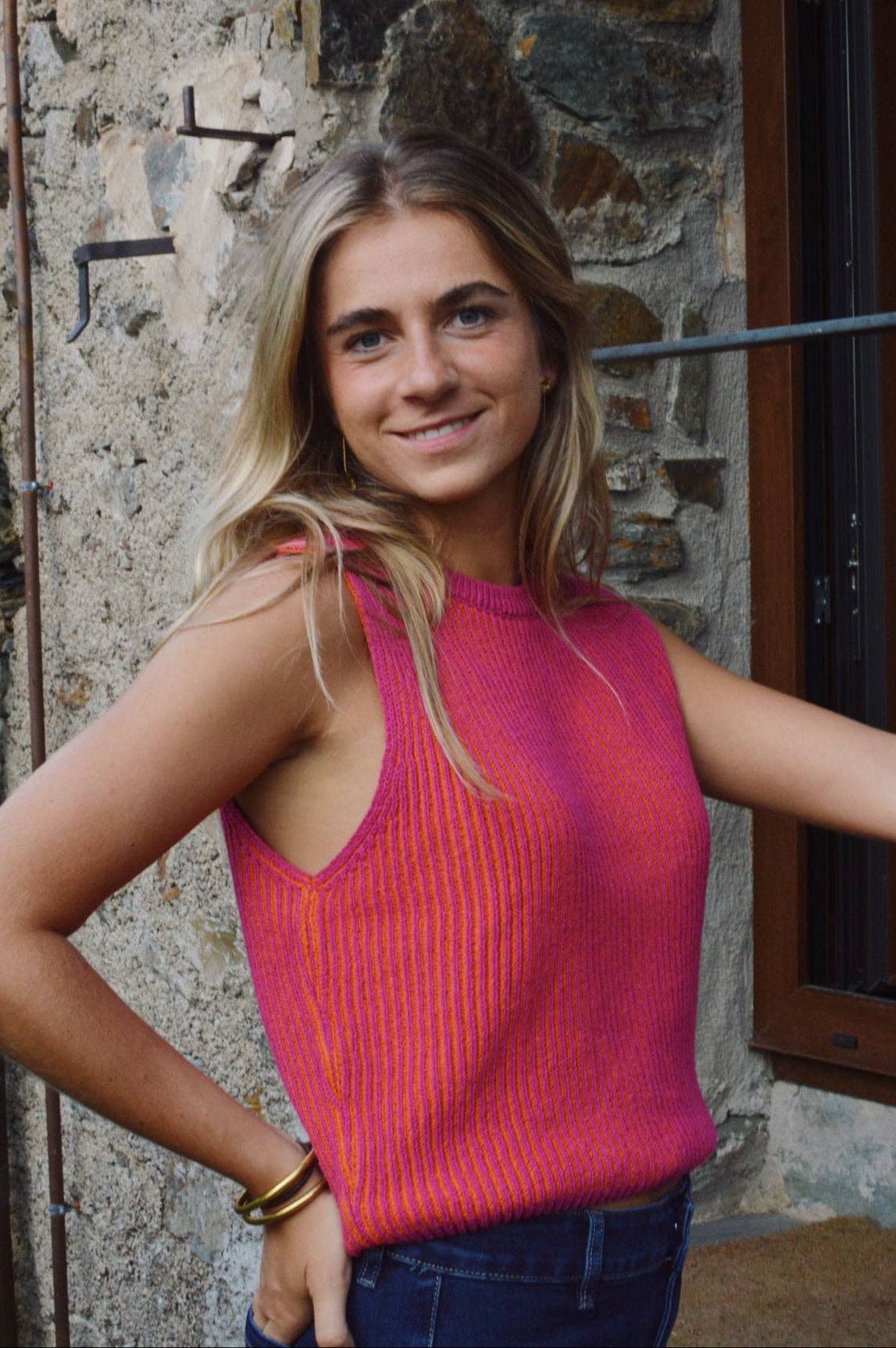 Vest Rita - Roze Oranje