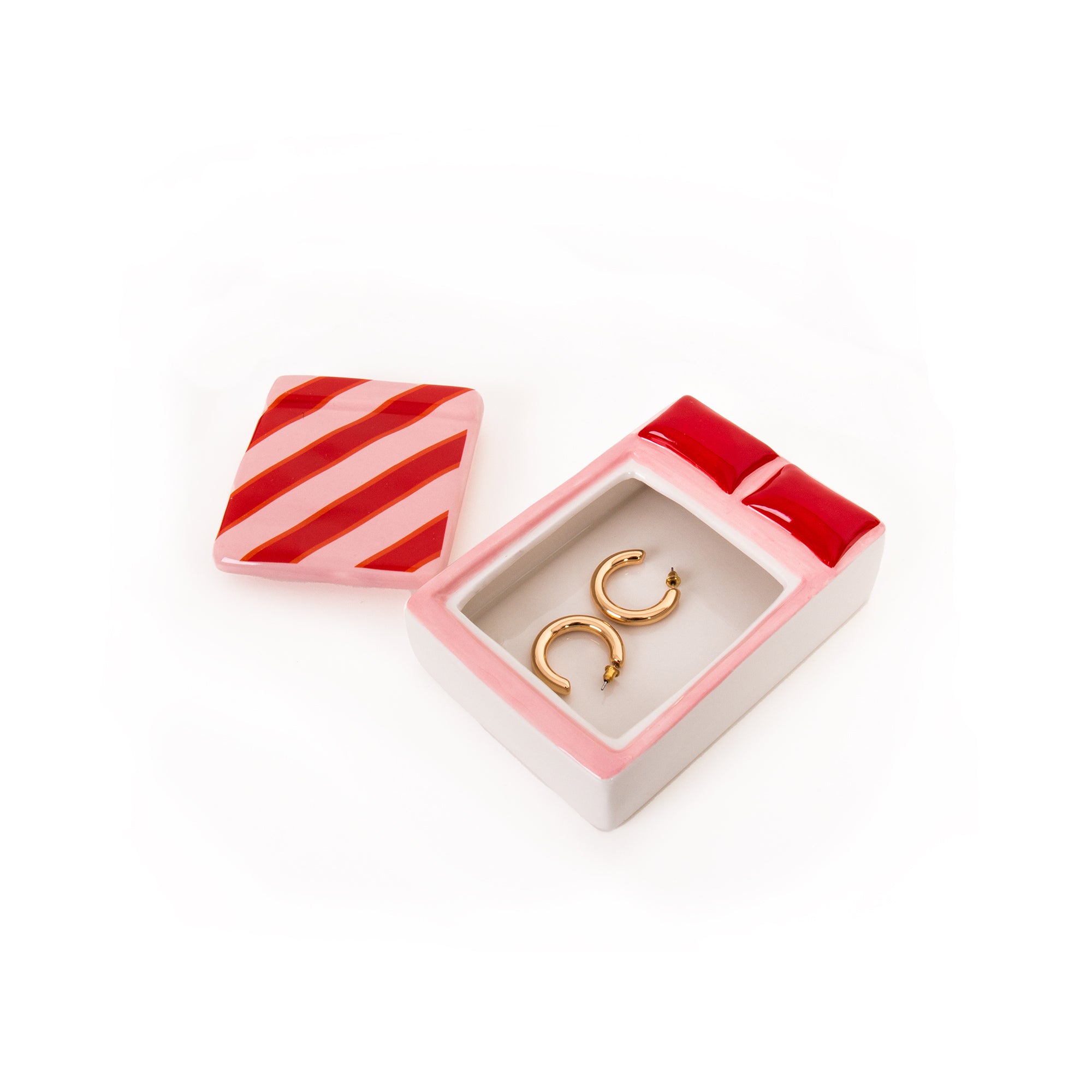 Ceramic Jewelry Box - Bed