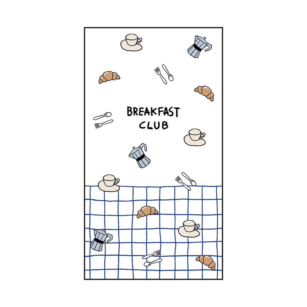 Rechthoekig papieren servet - Breakfast Club