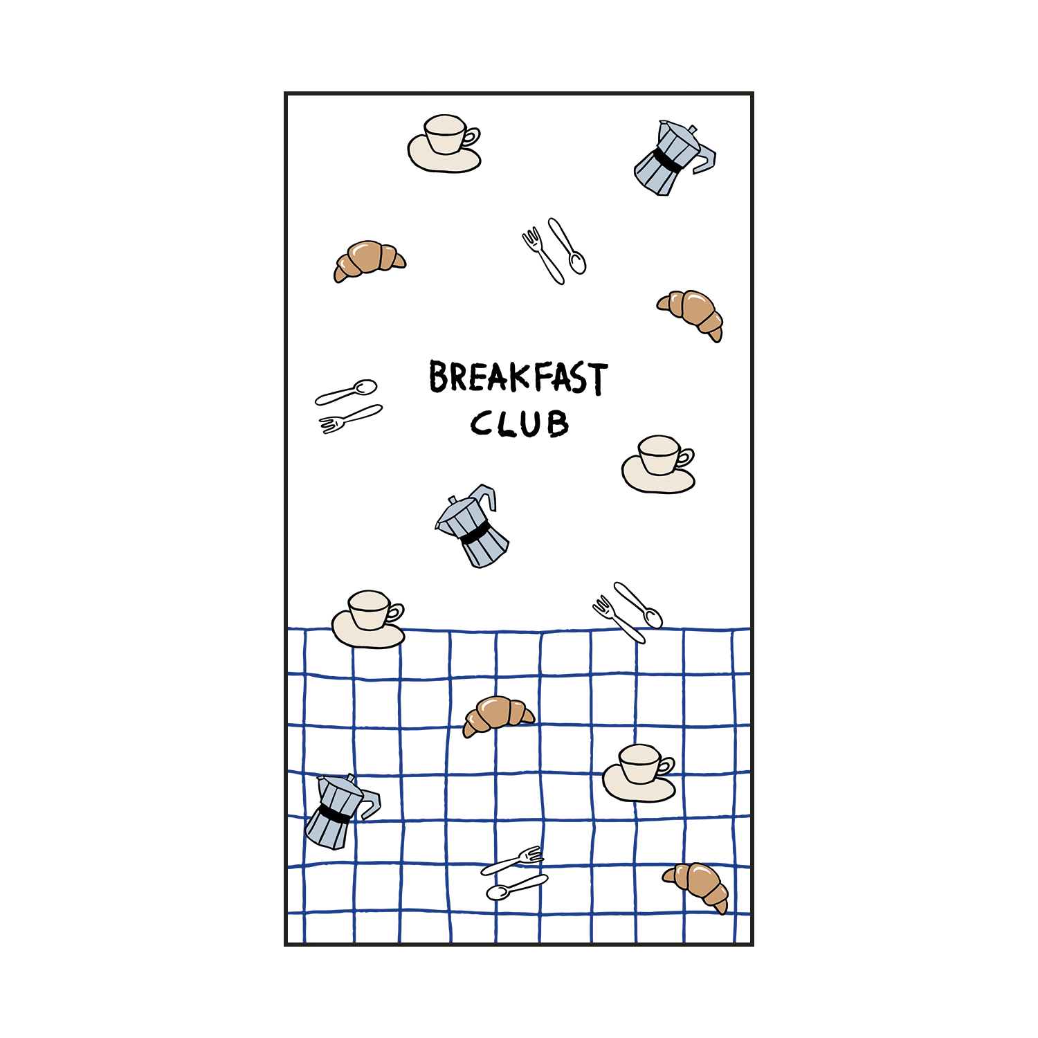 Rechthoekig papieren servet - Breakfast Club