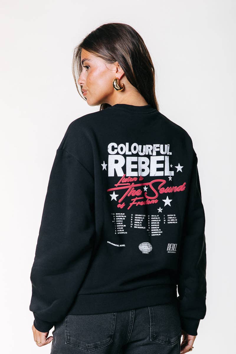 Sound Of Freedom Sweater - Zwart