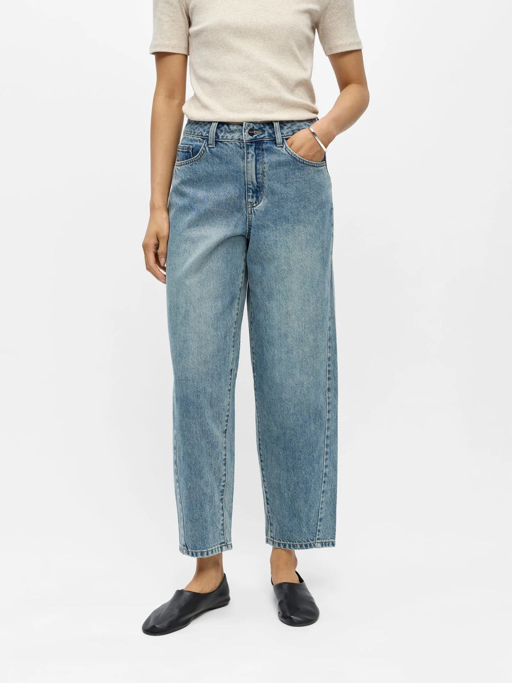 Object - Zoe Barrel Ancle Jeans / Light Blue Denim