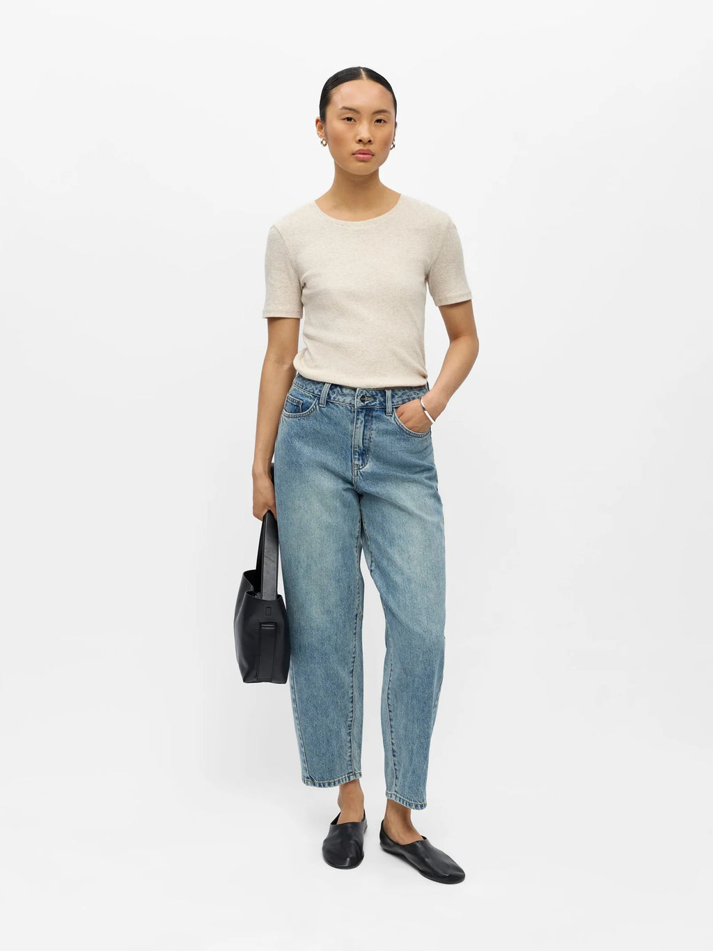 Object - Zoe Barrel Ancle Jeans / Light Blue Denim