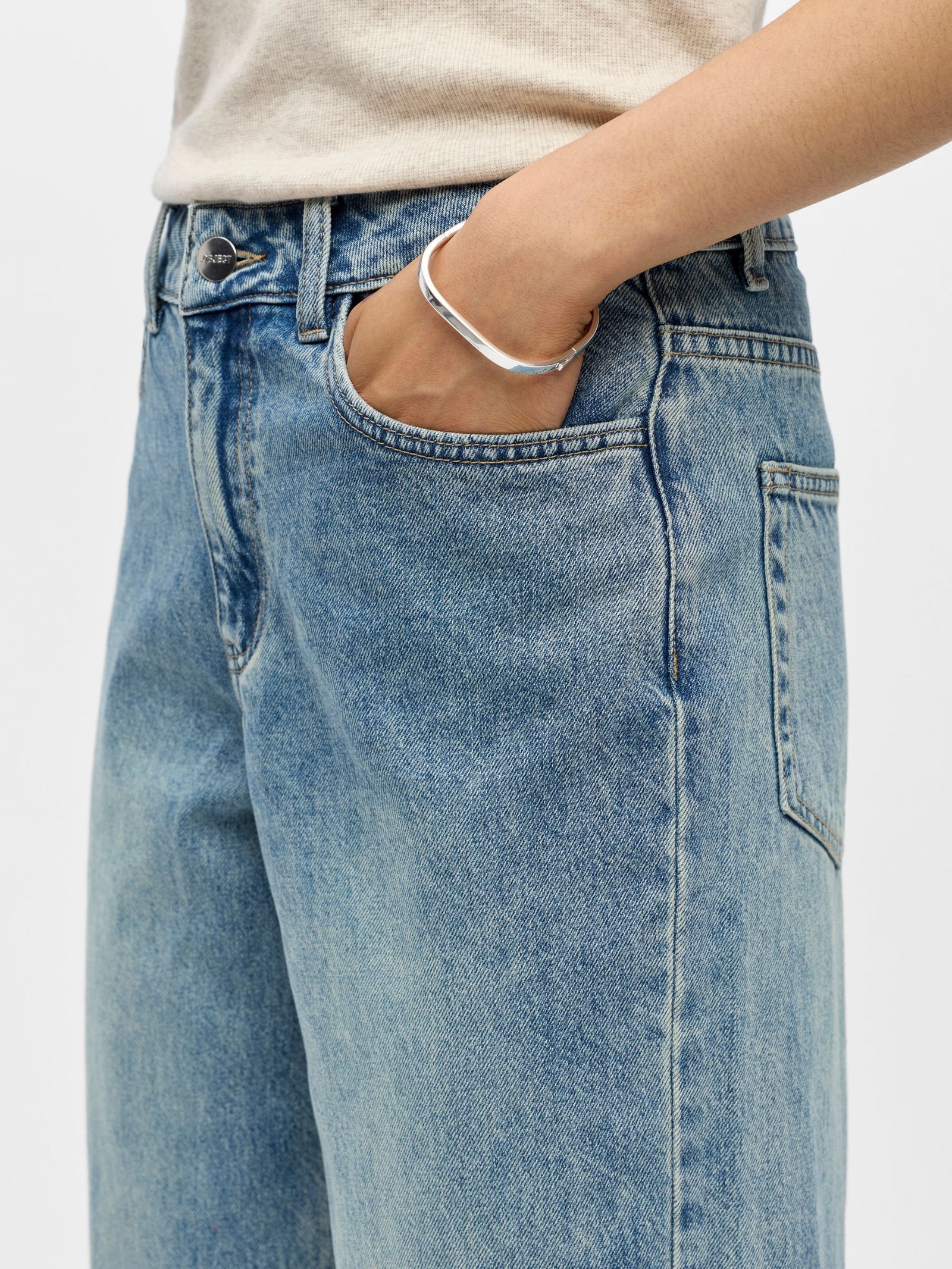 Object - Zoe Barrel Ancle Jeans / Light Blue Denim