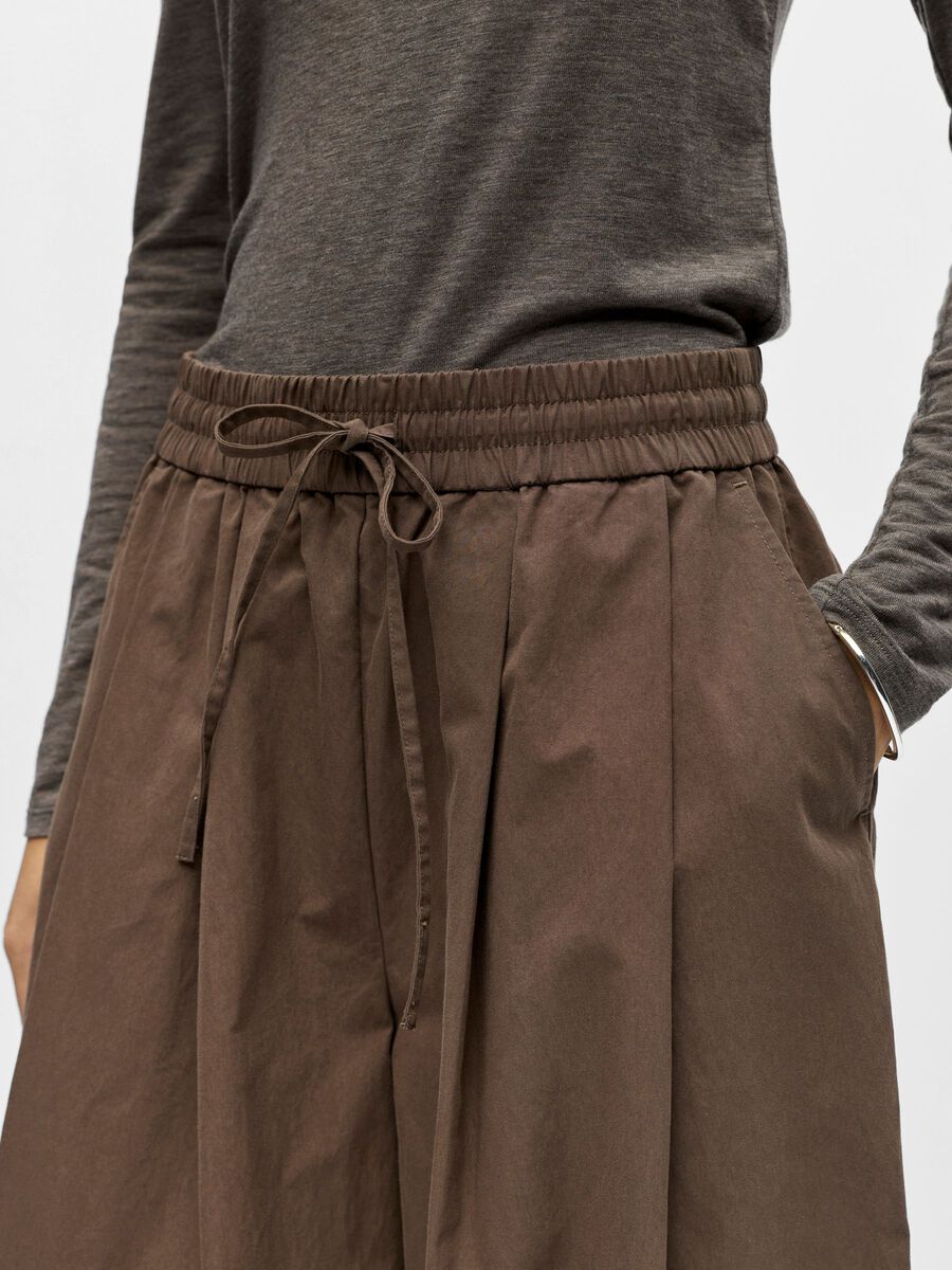 Wide Leg Broek - Seal Brown
