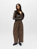 Wide Leg Broek - Seal Brown