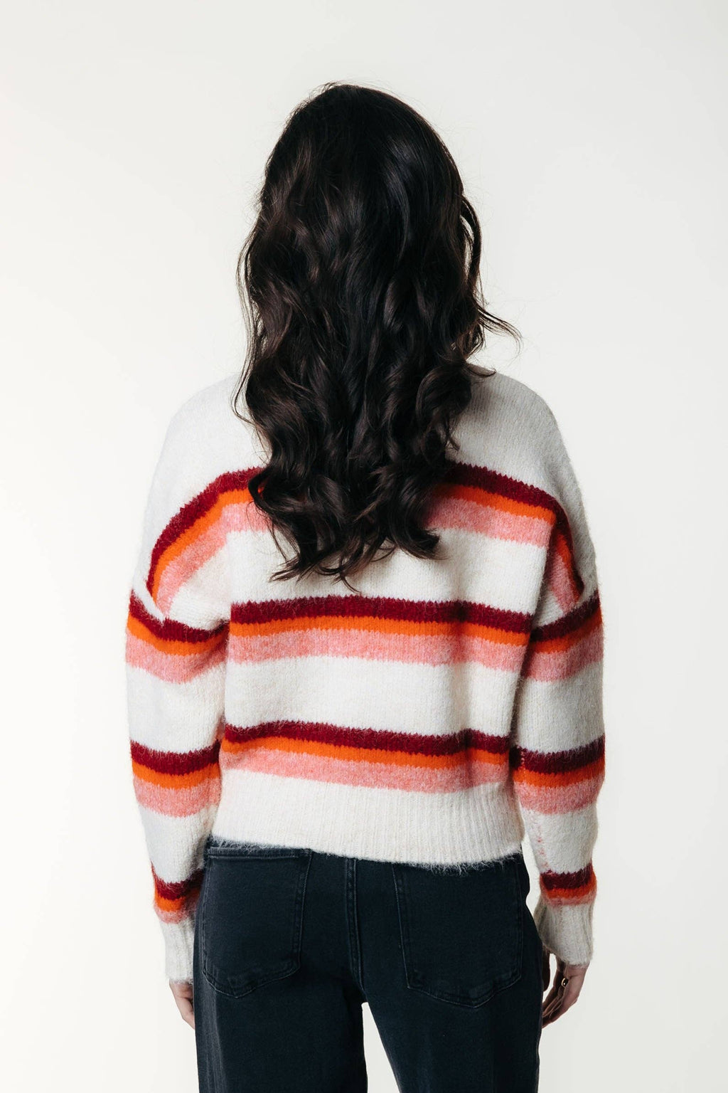 Olivia Multi Stripe Crewneck Gebreide Trui - Multicolor
