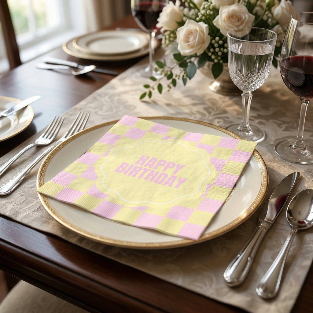 Papieren servetten - Happy Birthday