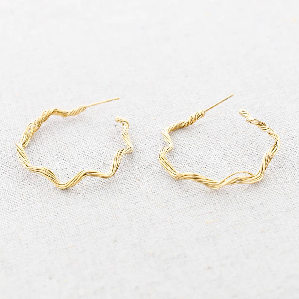 Oorringen Wavy Hoops