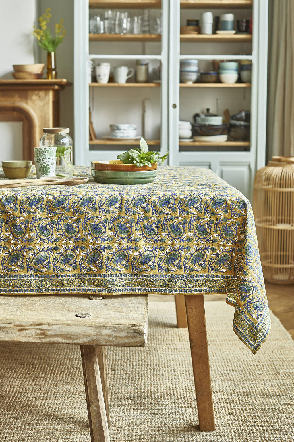 Tafelkleed - Lotus Curry Bloemenprint