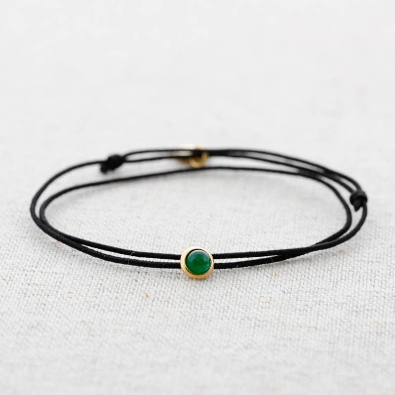 Elastische armband - Rond steentje