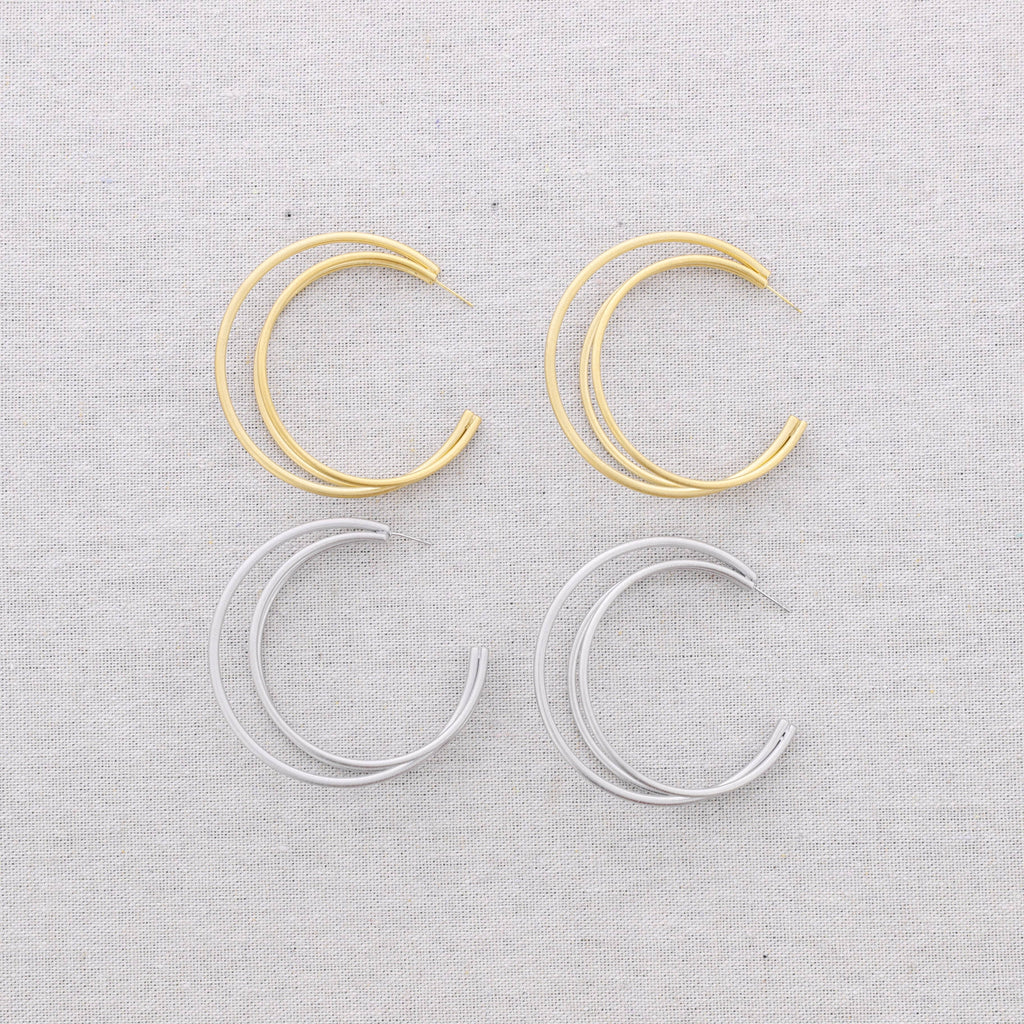 Oorringen Triple Hoop