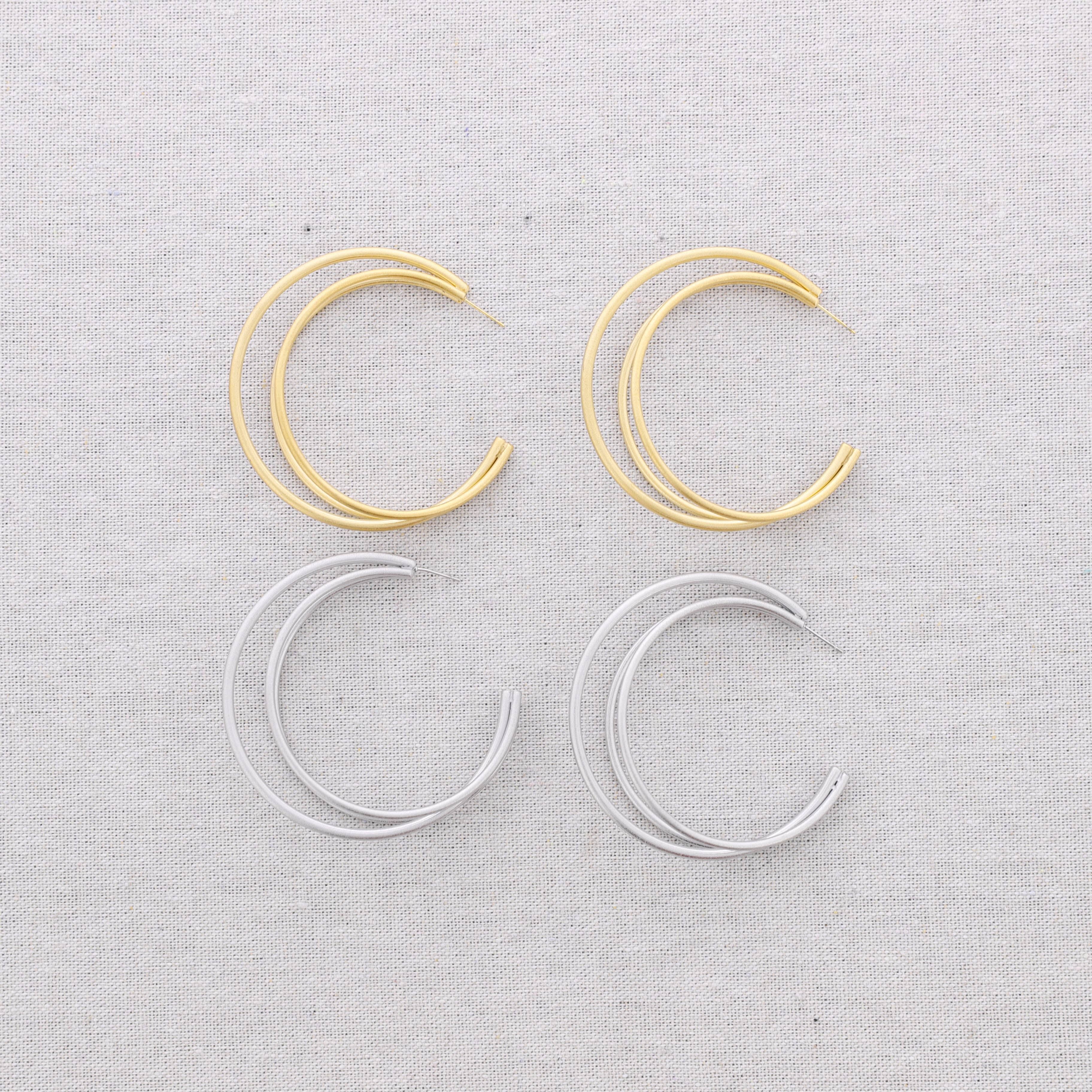 Oorringen Triple Hoop