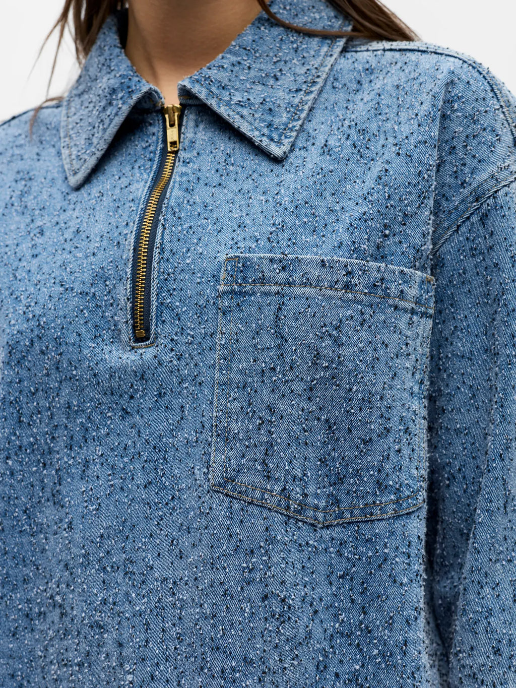 Dress 3/4 Sleeve - Light Blue Denim