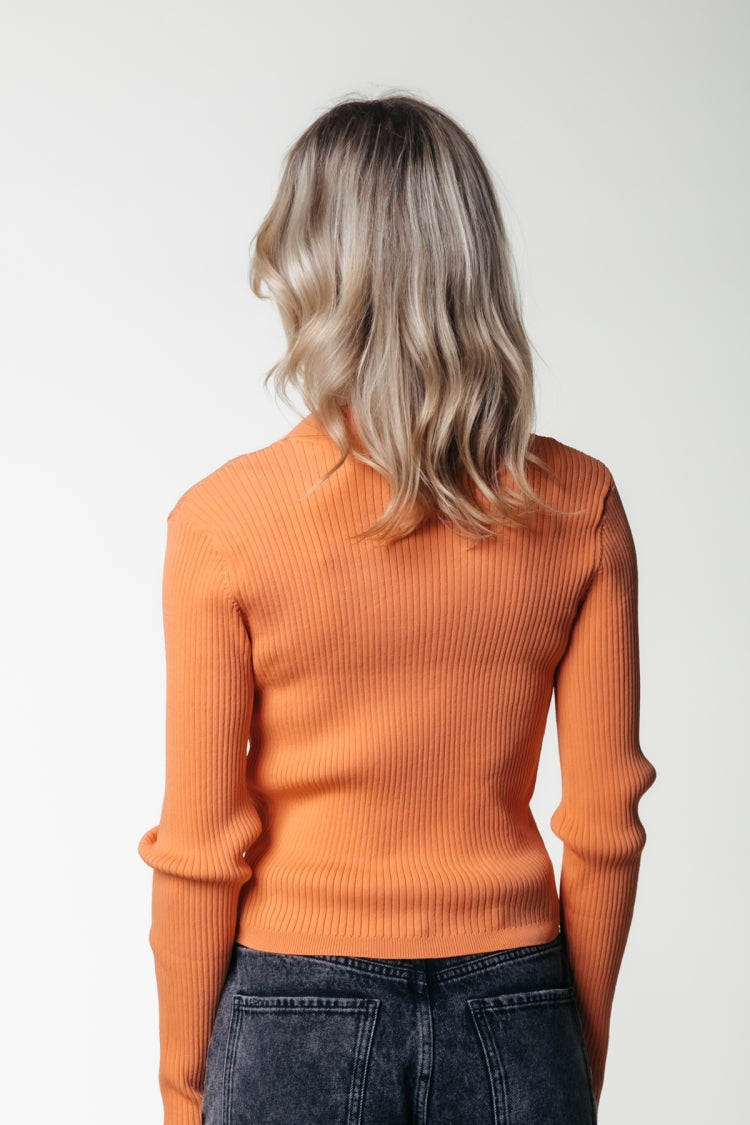 Nori Fine Knit Cropped Longsleeve Polo