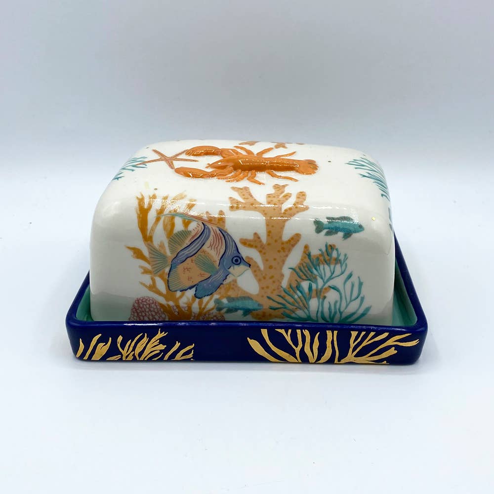 Boterschotel met koraalkreeft