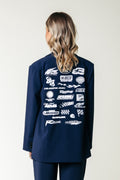 Jesra Racer Logo Single Breasted Blazer