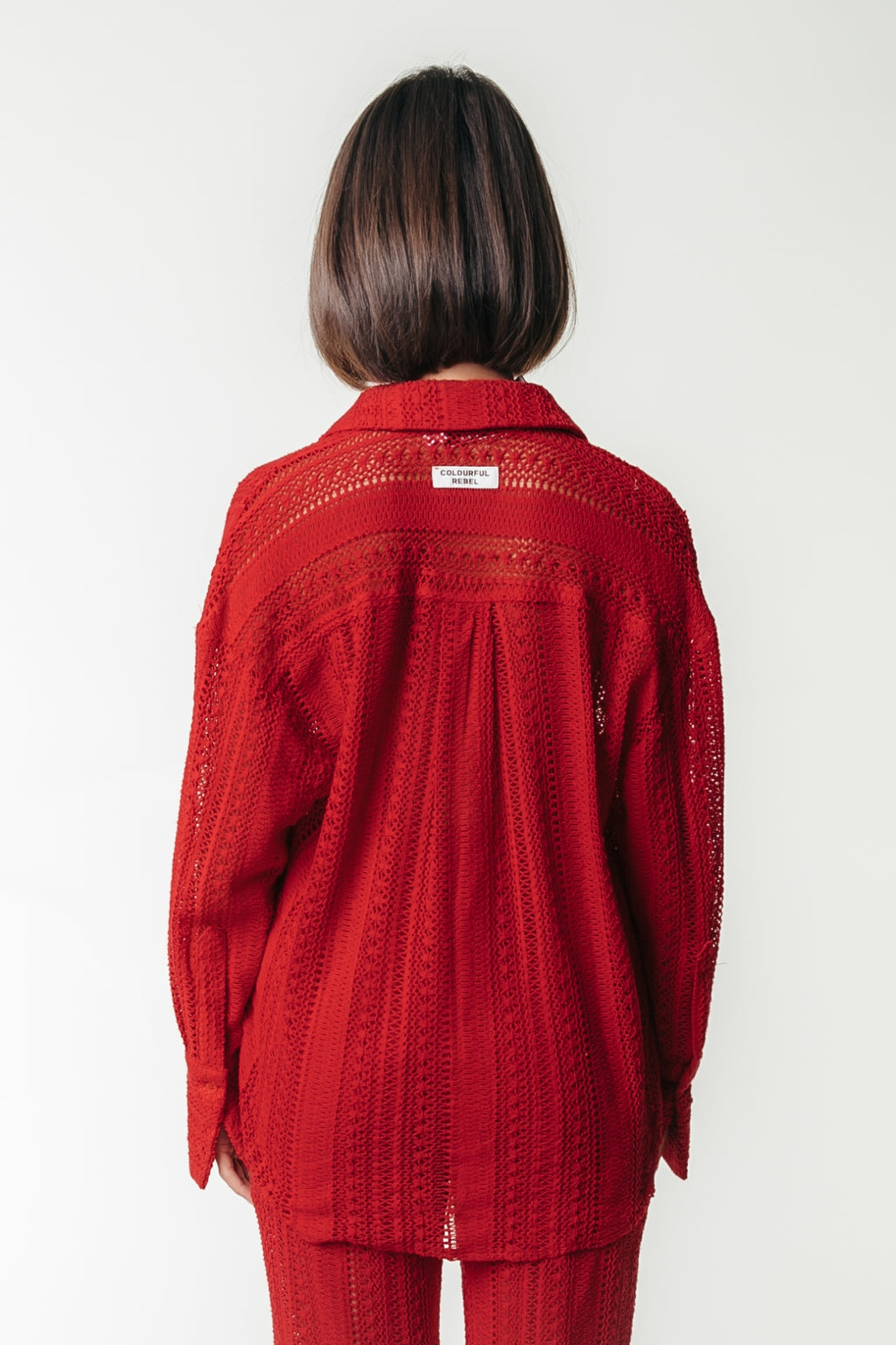Talia Crochet Blouse - Poppy Red