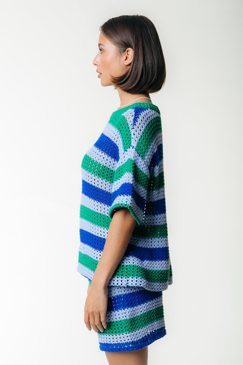Hope Crochet Stripe Top - Multicolor