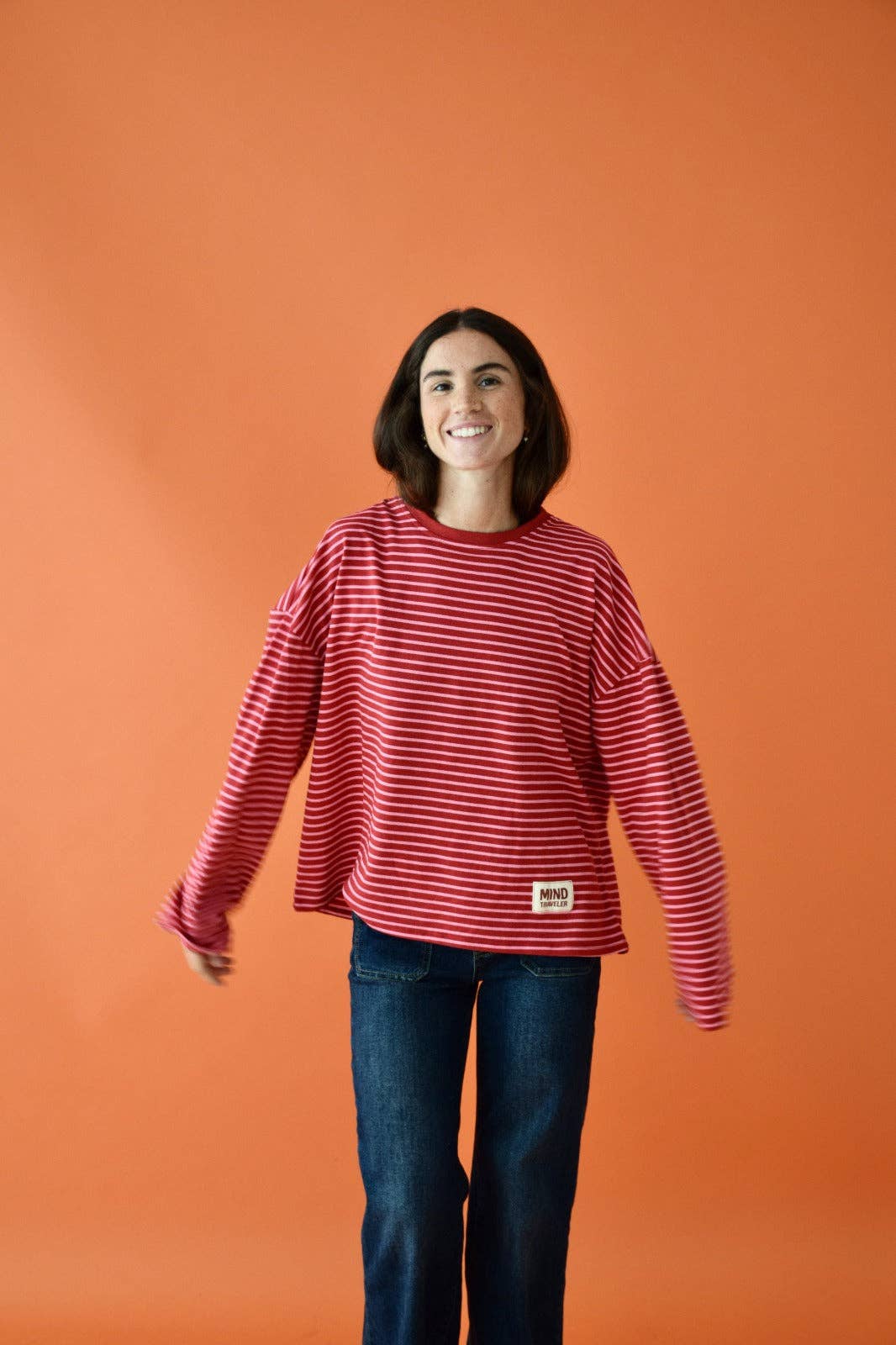 T-shirt rood en roze