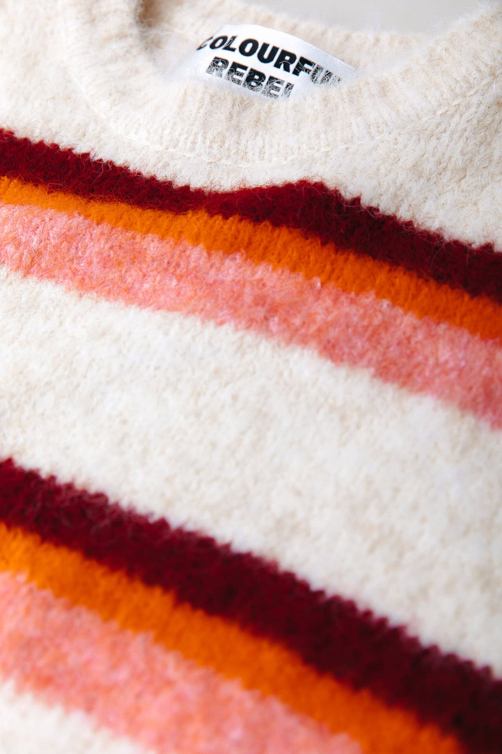 Olivia Multi Stripe Crewneck Gebreide Trui - Multicolor