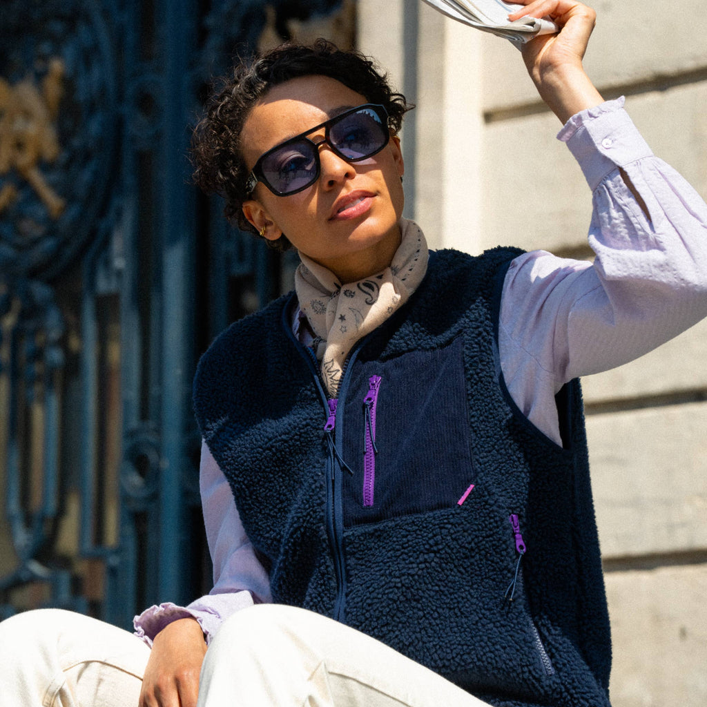 Mouwloos Vest Sherpa - Marine