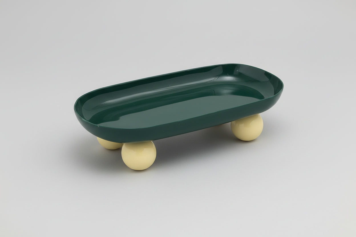 Tray Double Funky Oval - Green