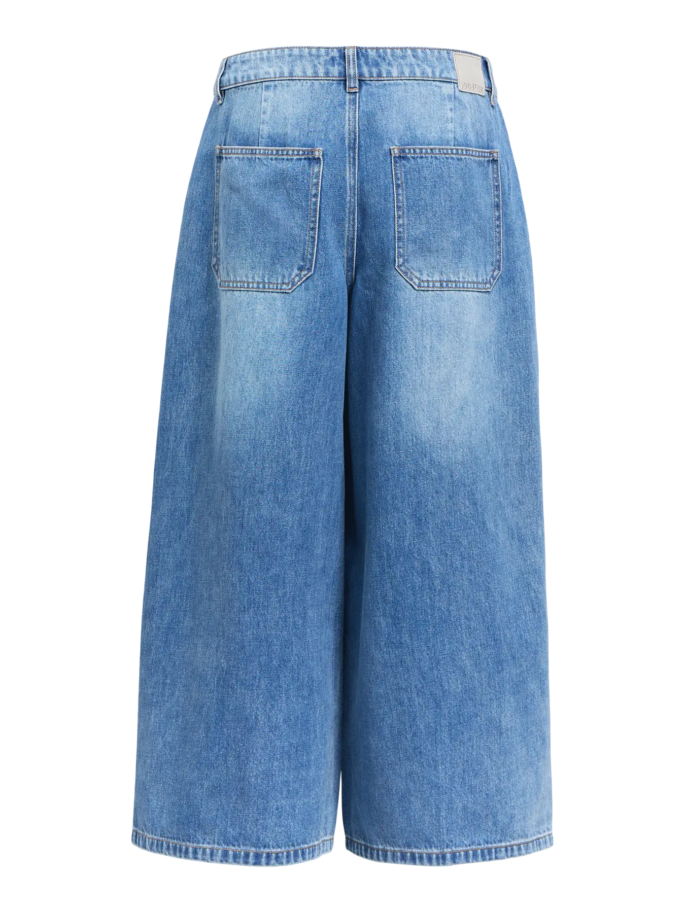 Object Culotte Pants - Medium Blue Denim