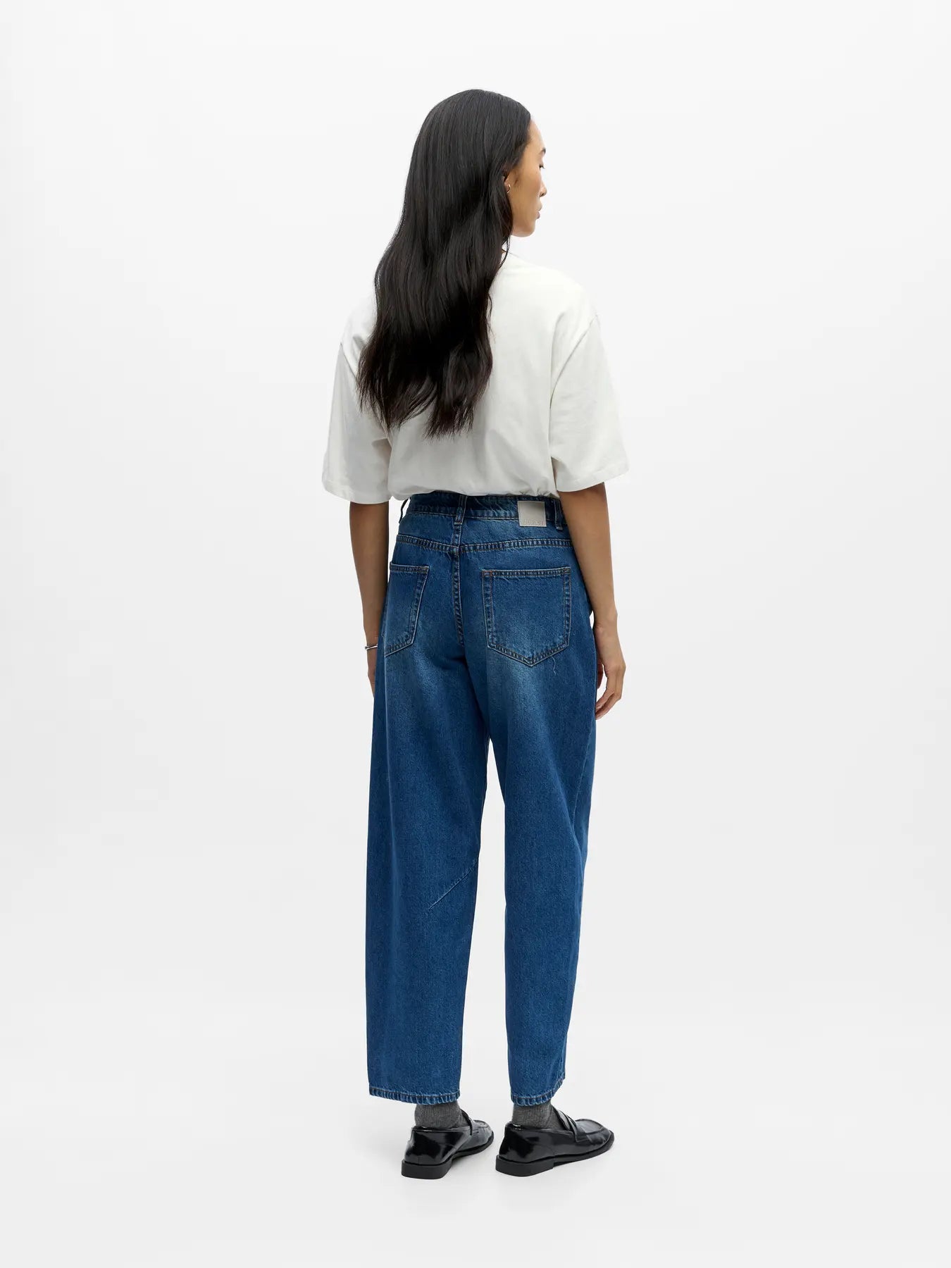 Object Barrel Ankle Jeans - Medium Blue