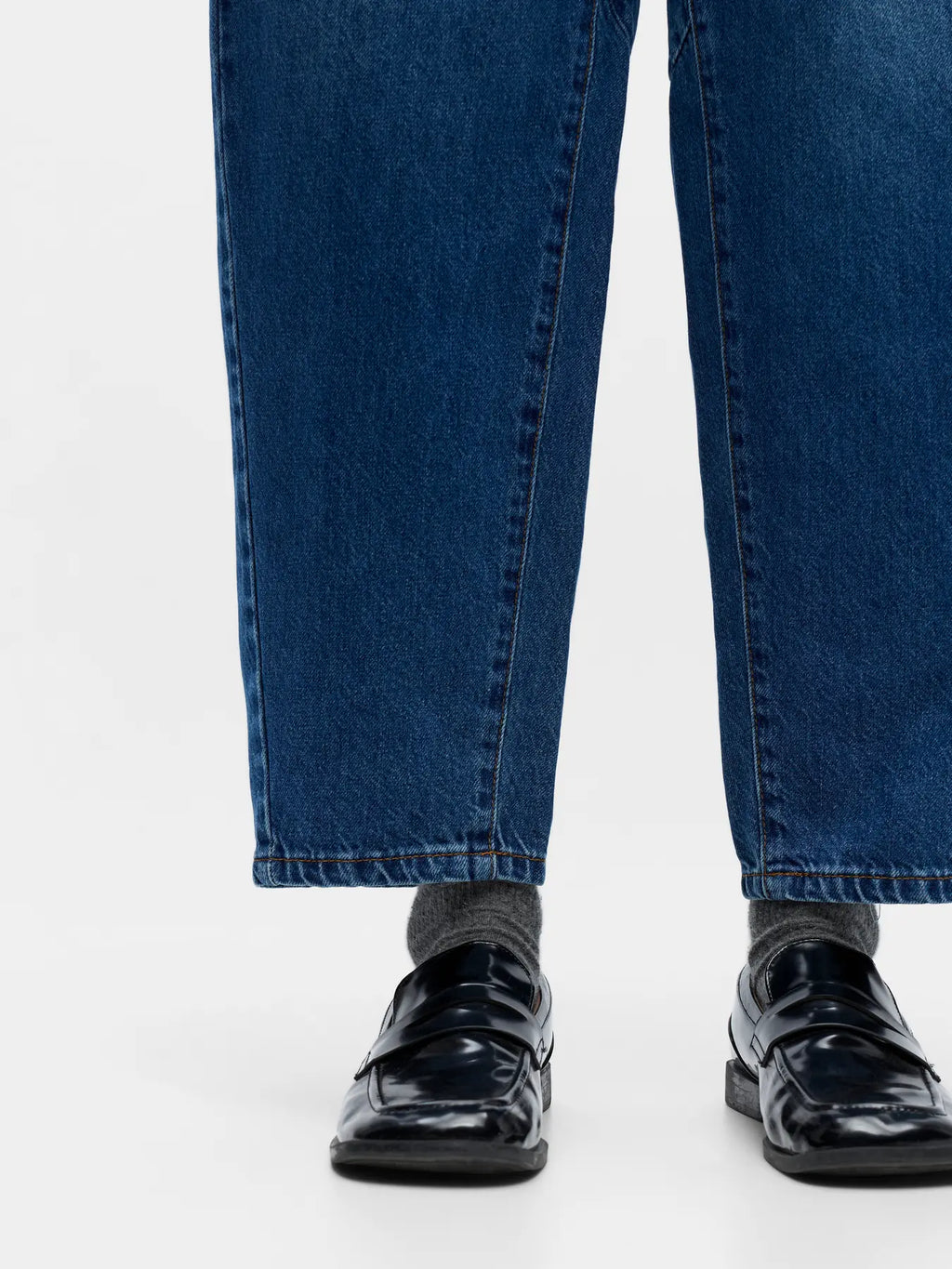 Object Barrel Ankle Jeans - Medium Blue