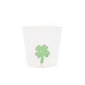 Glas met 3D klavertje