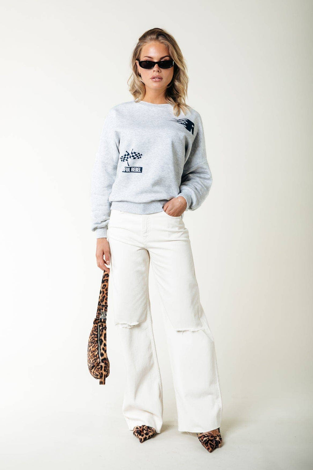 Racer Logo Sweat - Lichtgrijs