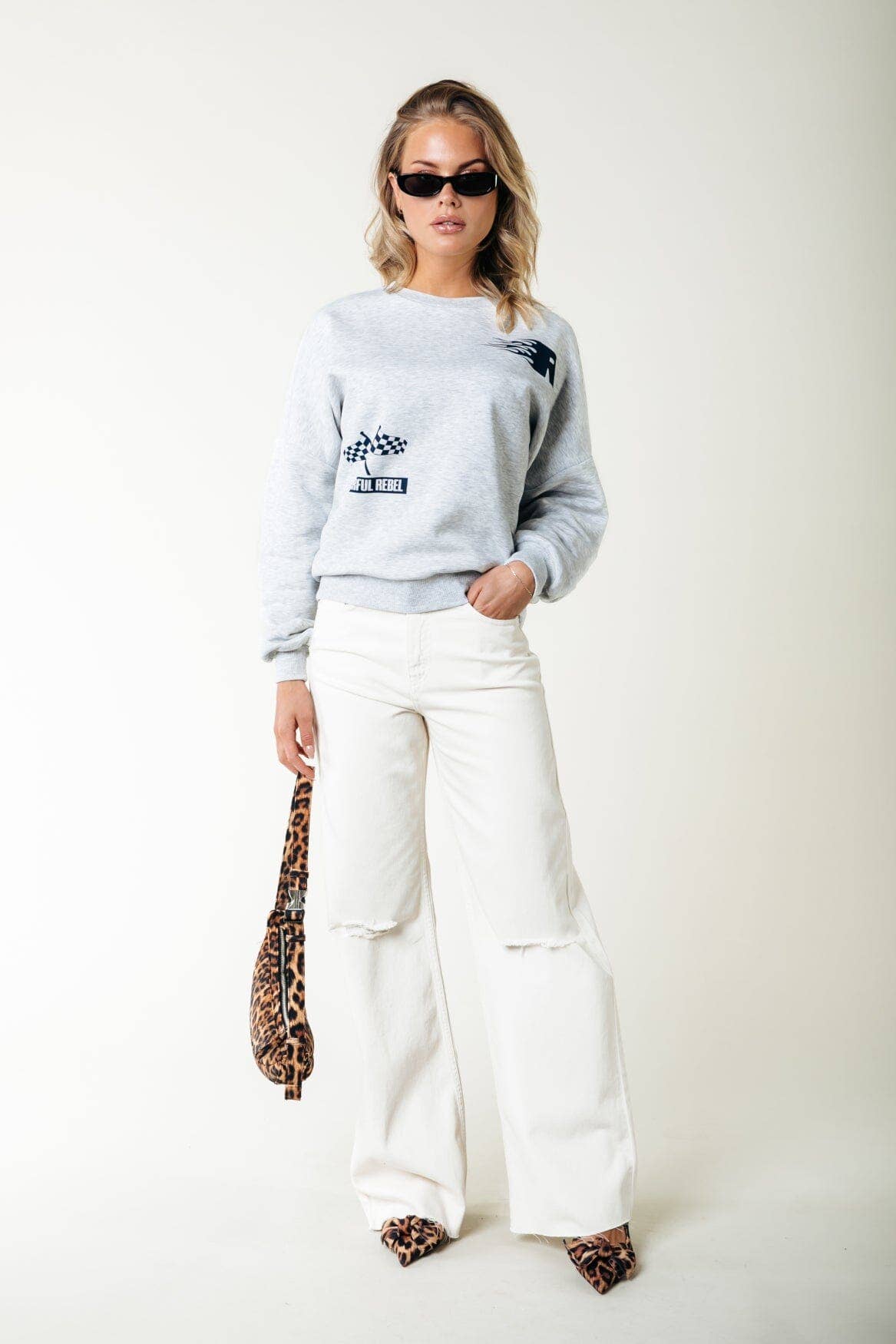 Racer Logo Sweat - Lichtgrijs