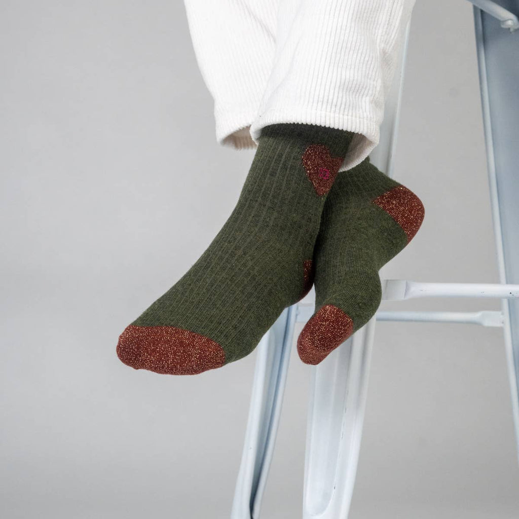 Sokken - Hart Donkergroen