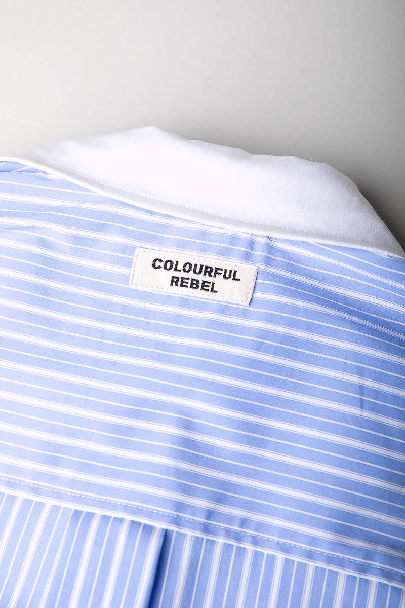 Talia Blouse - Wit/Blauw