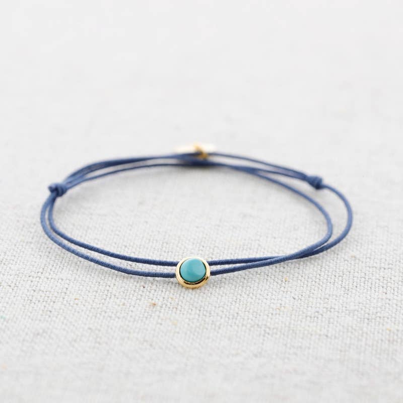 Elastische armband - Rond steentje