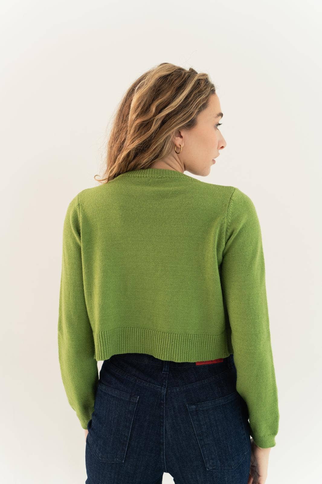 Inés Groene Cardigan