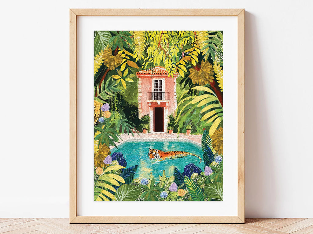 Paint By Numbers - Tiger Relaxing In My Pool