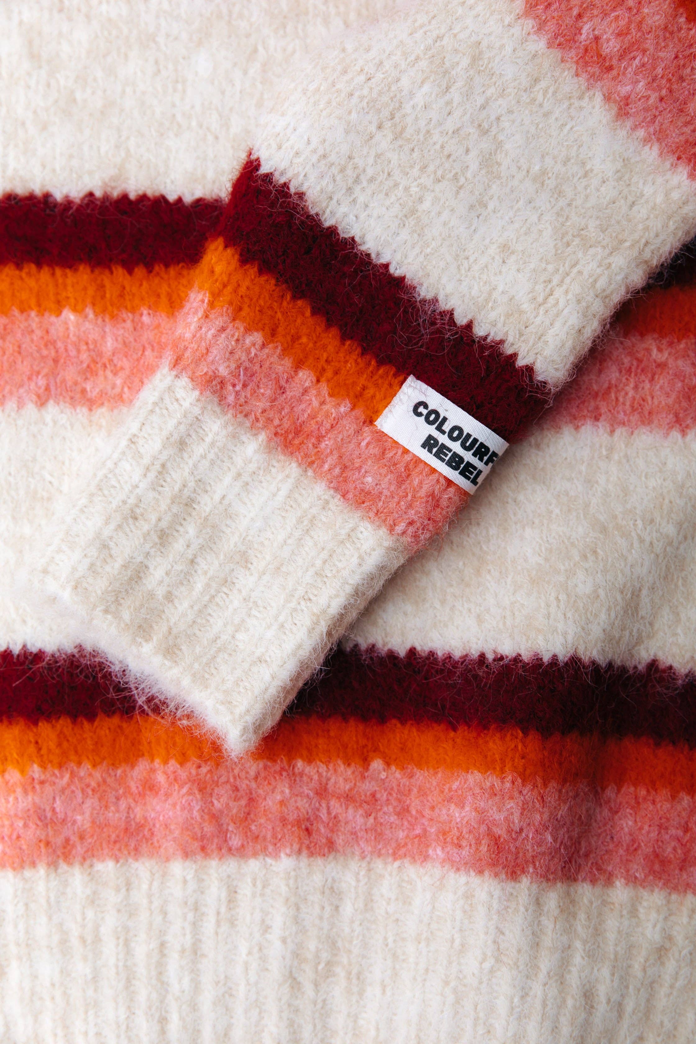 Olivia Multi Stripe Crewneck Gebreide Trui - Multicolor