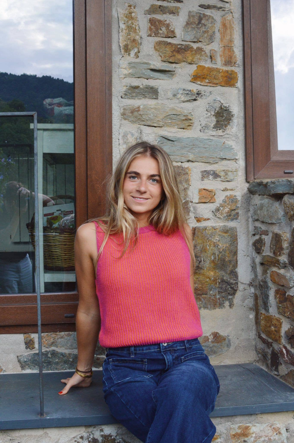 Vest Rita - Roze Oranje