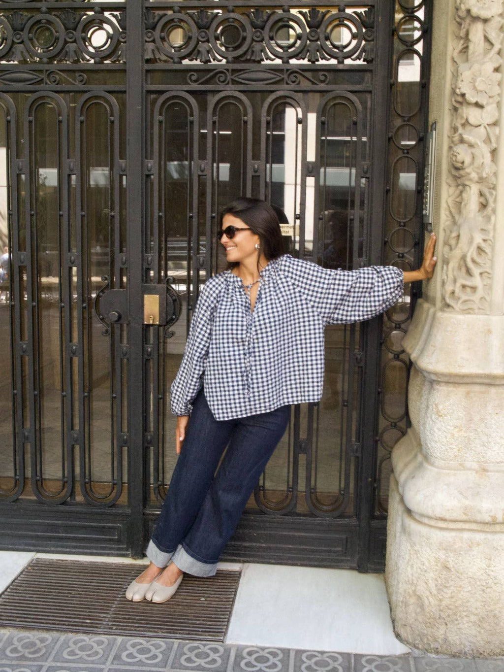 Blouse Matilde - Vichy Marine