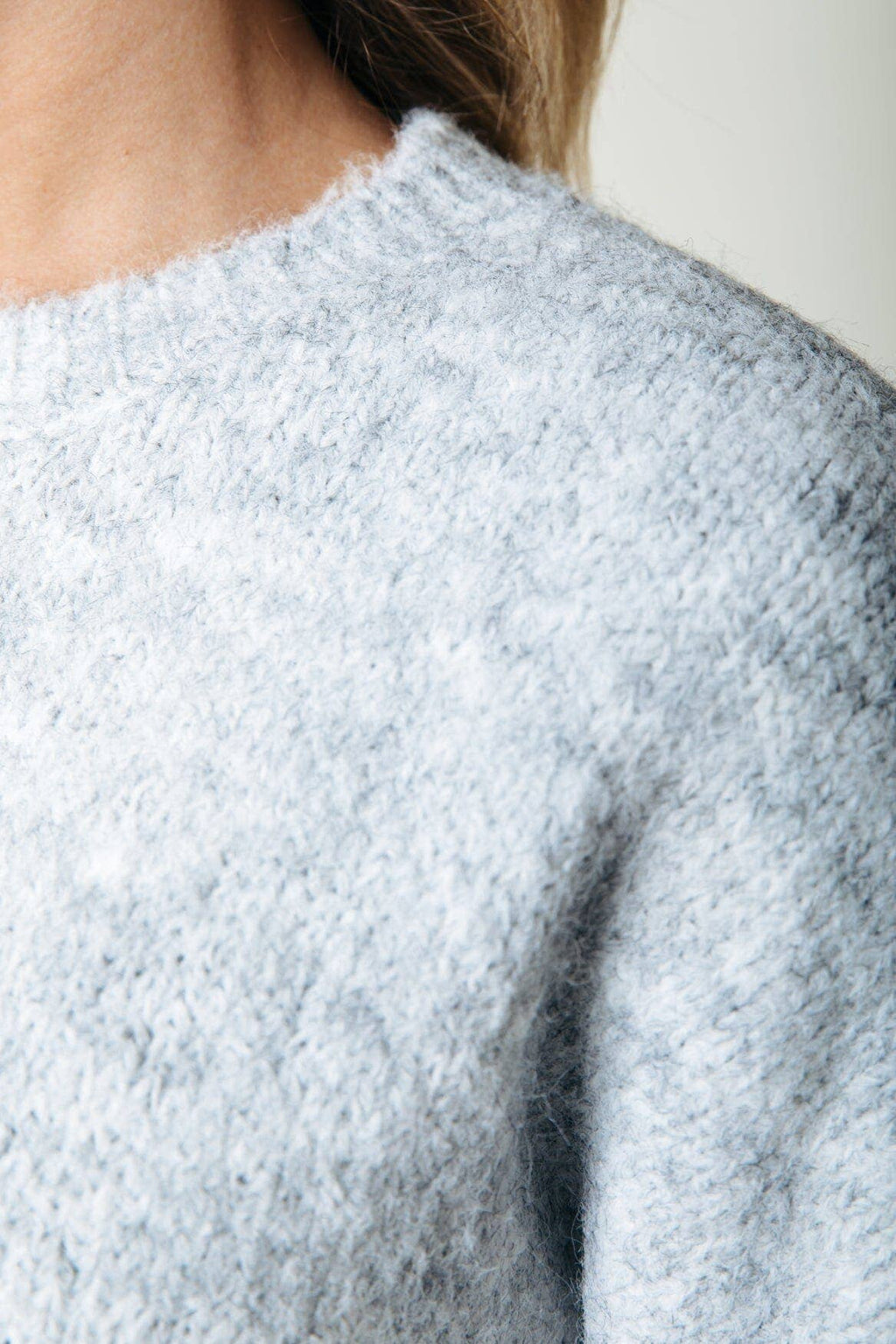 Olivia Gebreide Sweater - Middengrijs