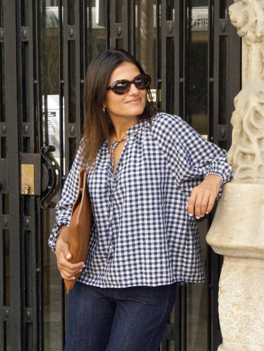 Blouse Matilde - Vichy Marine