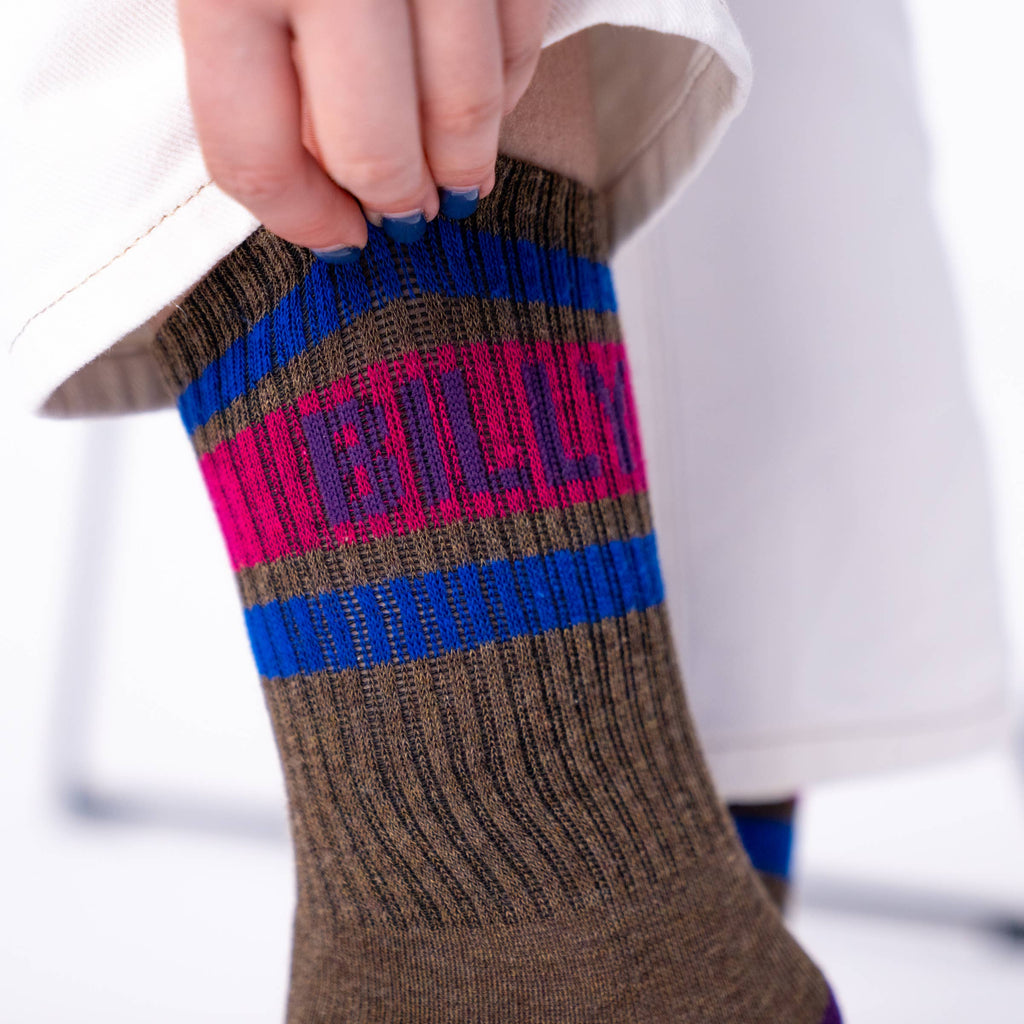 Sokken - Bruin Gestreept