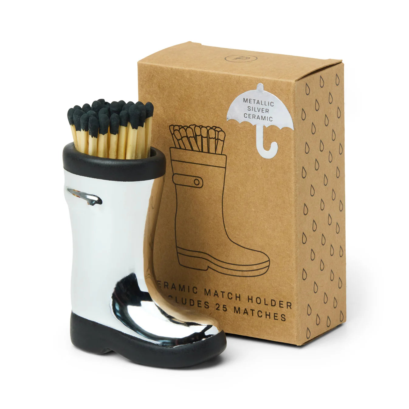 Wellington Boot Matches Holder with 25 Matches