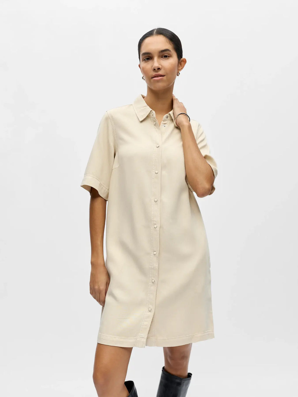 Object Denim Dress - Birch