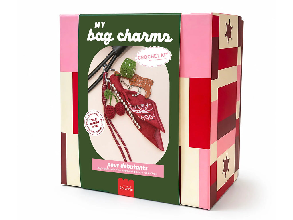 Kit DIY Crochet Bag Charms - Cherry Cowboy